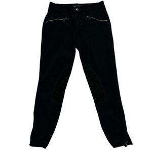 Ralph Lauren Equestrian Pants Jodhpur Zipper Pockets Stretchy Patches Snap Cuffs